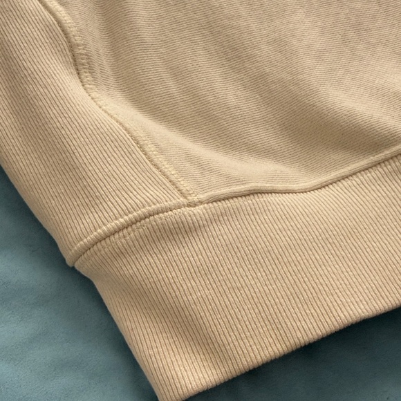 Champion Women's Light Cream Crewneck Sweatshirt with Logo - Picture 9 of 11